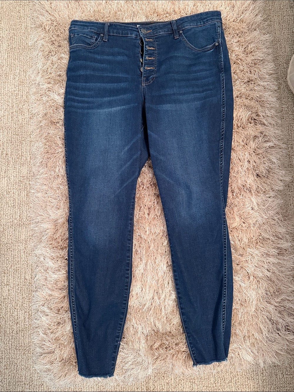 Kut from the Kloth Connie Fab Ab Ankle Skinny High-Rise Button-Fly Jeans